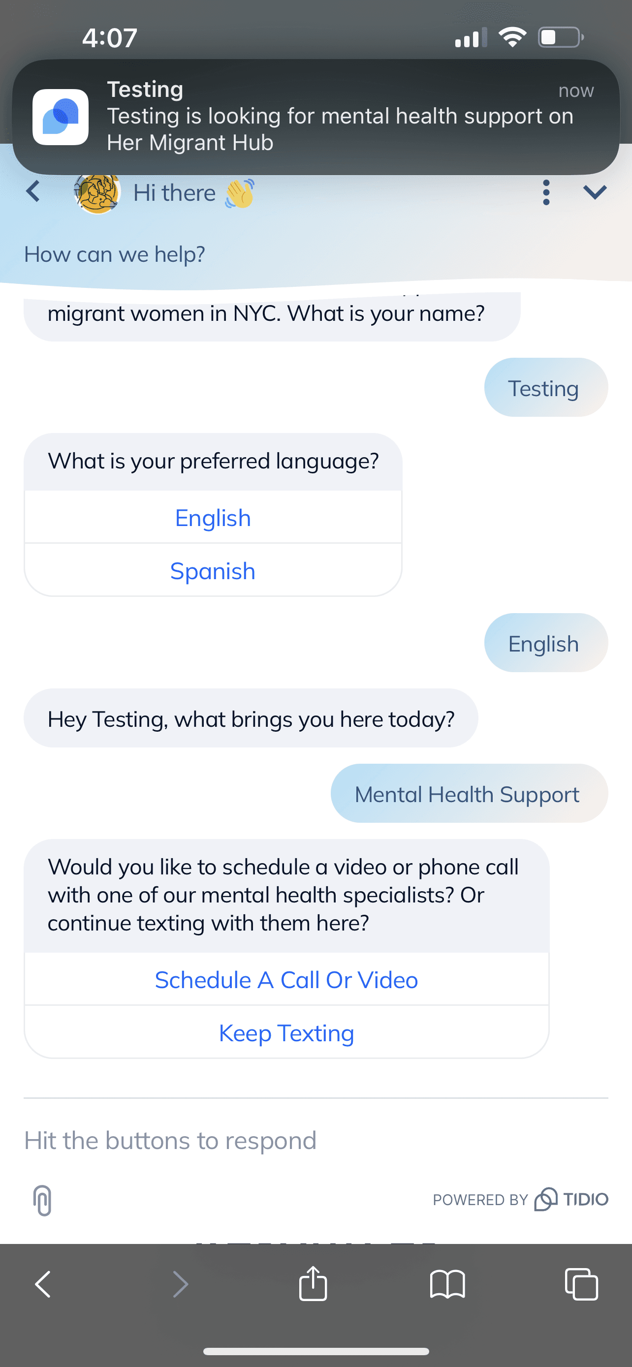 New Message Notification